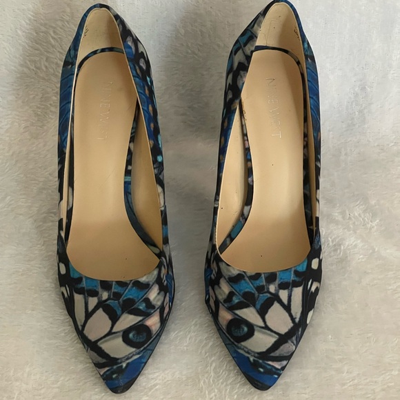 Nine West Butterfly Wing Print Heels Size 6M - Picture 3 of 7